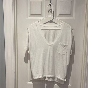 J.Crew white  V-Neck Women's Top SZ Medium